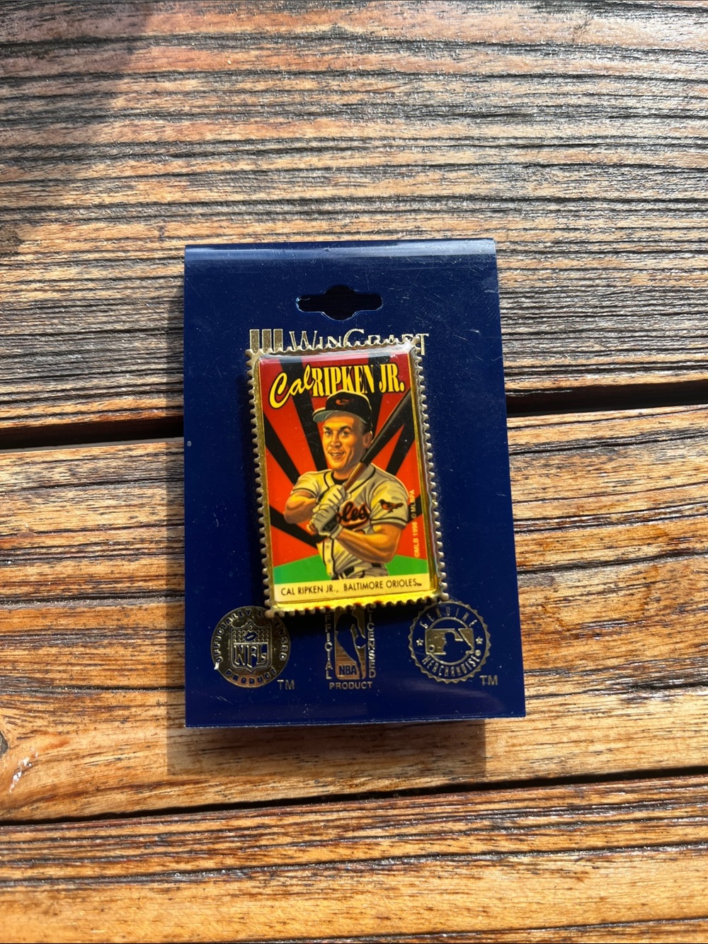 Cal Ripken Jr. Commemorative Enamel Pin - Red, Black, Yellow